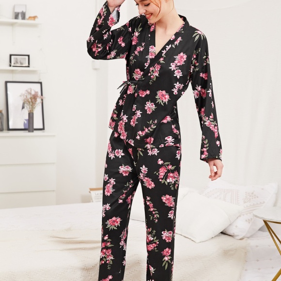 3 Piece Floral Pajama - Picture 2 of 2